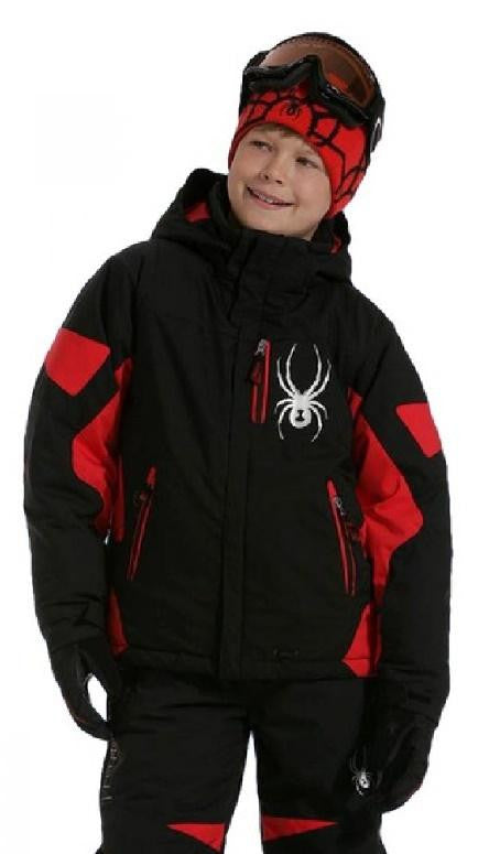 SPYDER SKI JACKET | BOYS' CHALLENGER | BLACK